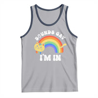 LGBT Cat Lover Tank Top Sound Gay I'm In Funny Rainbow Cat