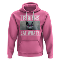 Lesbians Eat What? Funny Scared Cat LGBT Pride Hoodie - Wonder Print Shop