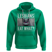 Lesbians Eat What? Funny Scared Cat LGBT Pride Hoodie - Wonder Print Shop