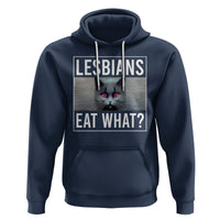 Lesbians Eat What? Funny Scared Cat LGBT Pride Hoodie - Wonder Print Shop