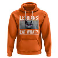 Lesbians Eat What? Funny Scared Cat LGBT Pride Hoodie - Wonder Print Shop