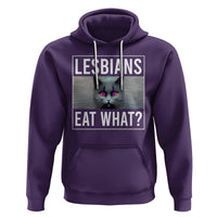 Lesbians Eat What? Funny Scared Cat LGBT Pride Hoodie - Wonder Print Shop
