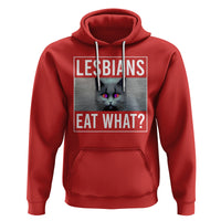 Lesbians Eat What? Funny Scared Cat LGBT Pride Hoodie - Wonder Print Shop