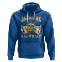 Lesbians Eat What? Funny Scared Cat LGBT Pride Hoodie - Wonder Print Shop