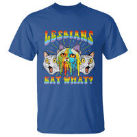 Lesbians Eat What? Funny Scared Cat LGBT Pride T Shirt - Wonder Print Shop
