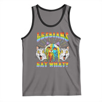 Funny Lesbians Eat What? Tank Top Scared Cat LGBT Pride