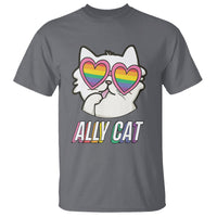 LGBTQ Ally Pride Rainbow Cat Lover T Shirt - Wonder Print Shop