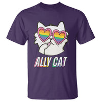 LGBTQ Ally Pride Rainbow Cat Lover T Shirt - Wonder Print Shop