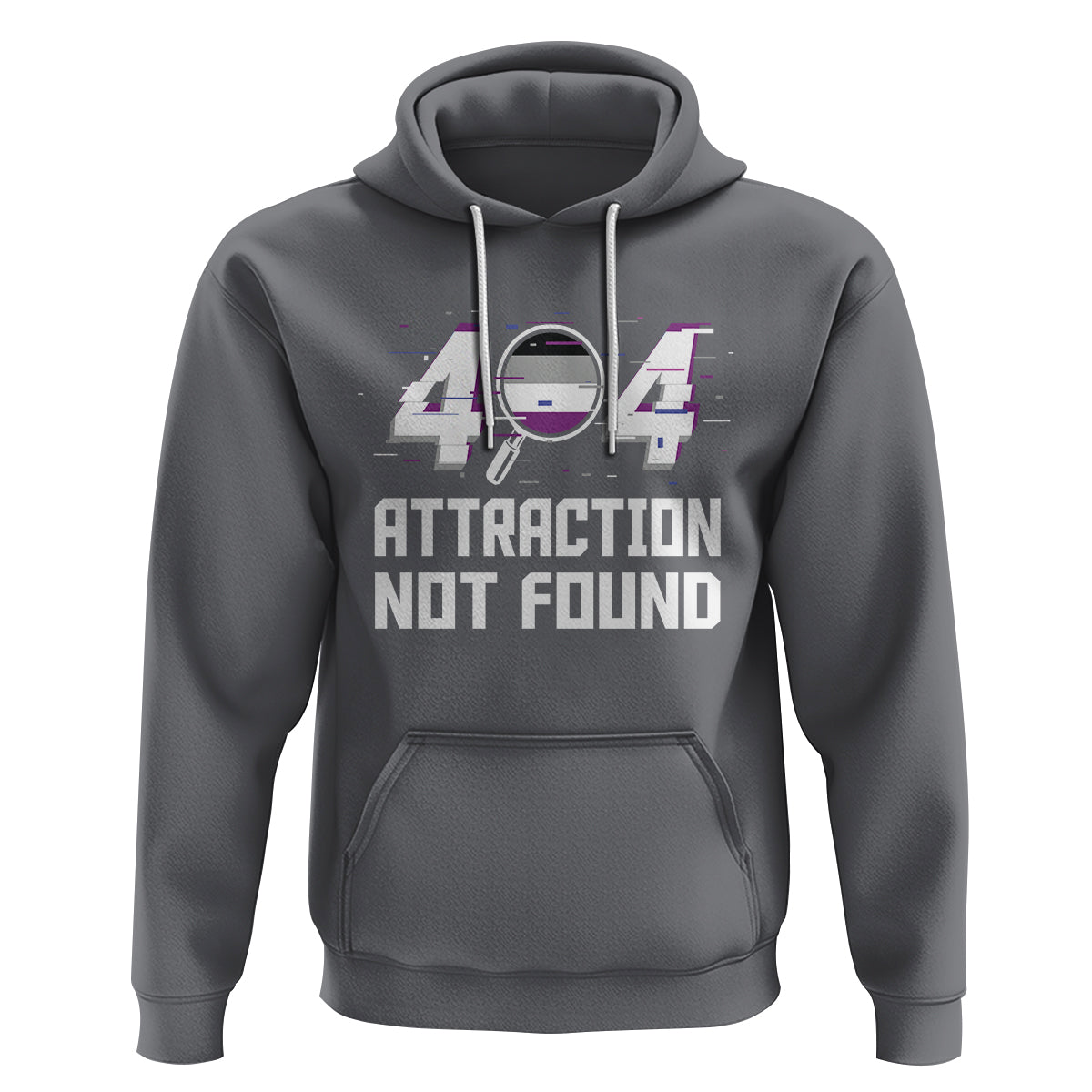 Asexual Hoodie Error 404 Attraction Not Found ACE Asexuality LGBTQ - Wonder Print Shop