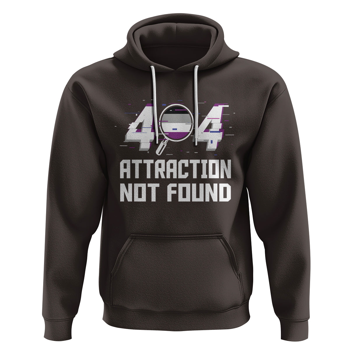 Asexual Hoodie Error 404 Attraction Not Found ACE Asexuality LGBTQ - Wonder Print Shop