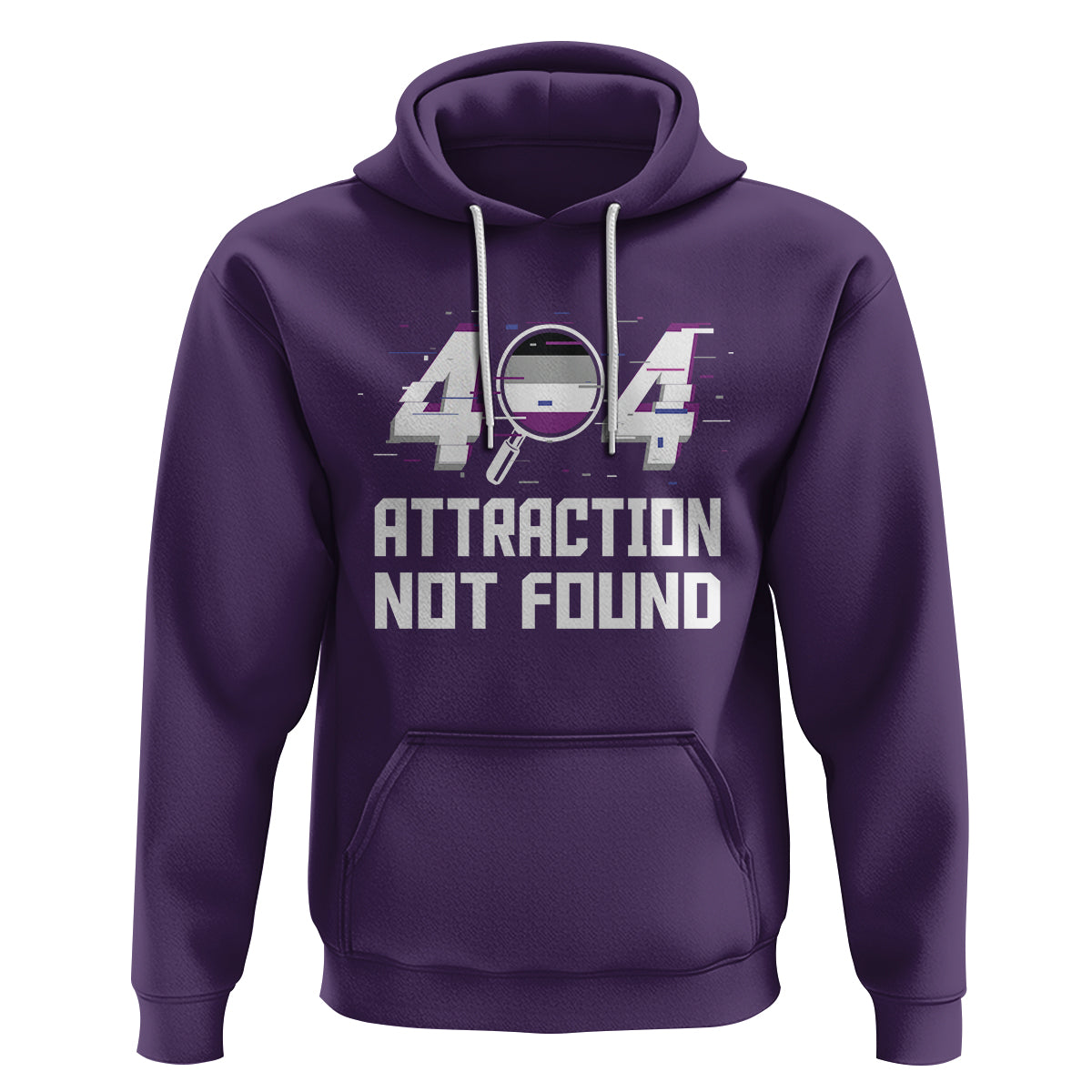 Asexual Hoodie Error 404 Attraction Not Found ACE Asexuality LGBTQ - Wonder Print Shop
