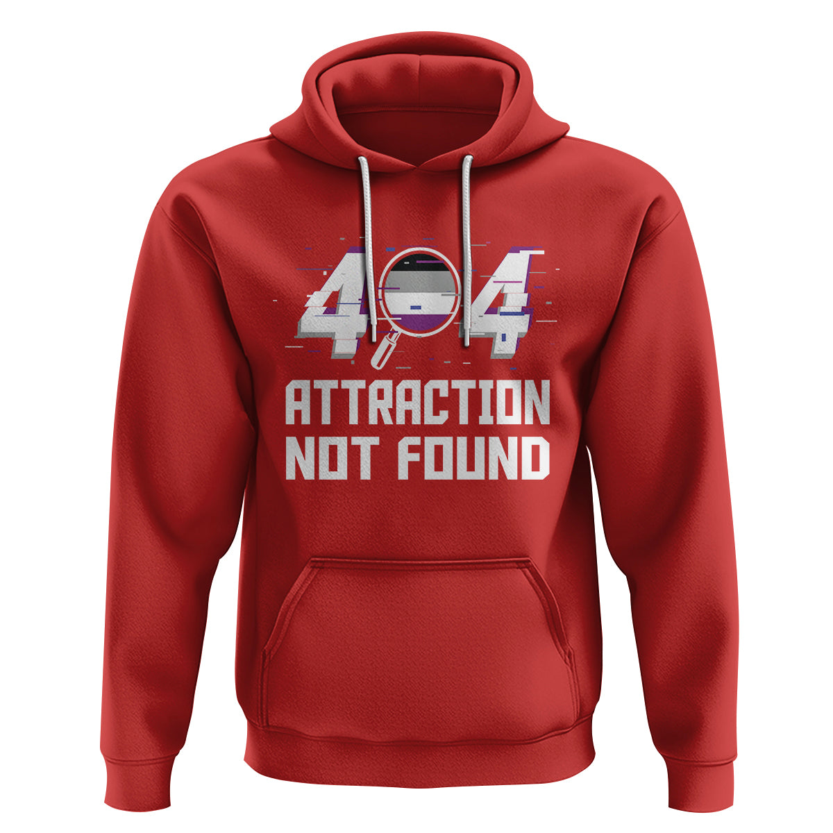 Asexual Hoodie Error 404 Attraction Not Found ACE Asexuality LGBTQ - Wonder Print Shop