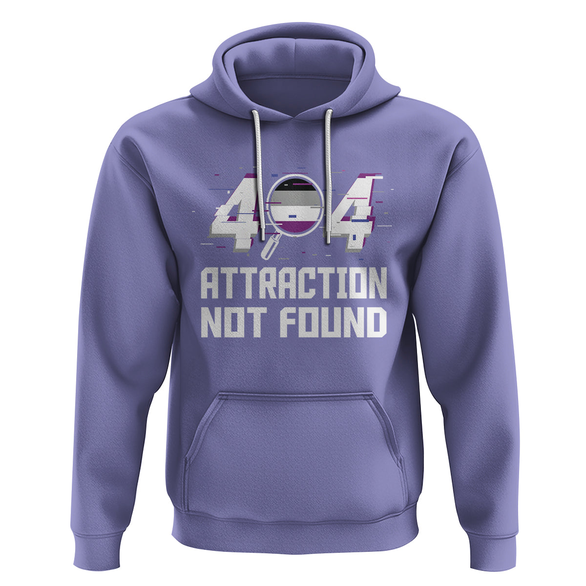 Asexual Hoodie Error 404 Attraction Not Found ACE Asexuality LGBTQ - Wonder Print Shop