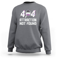 Asexual Sweatshirt Error 404 Attraction Not Found ACE Asexuality LGBTQ - Wonder Print Shop