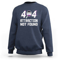 Asexual Sweatshirt Error 404 Attraction Not Found ACE Asexuality LGBTQ - Wonder Print Shop