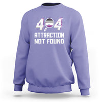 Asexual Sweatshirt Error 404 Attraction Not Found ACE Asexuality LGBTQ - Wonder Print Shop
