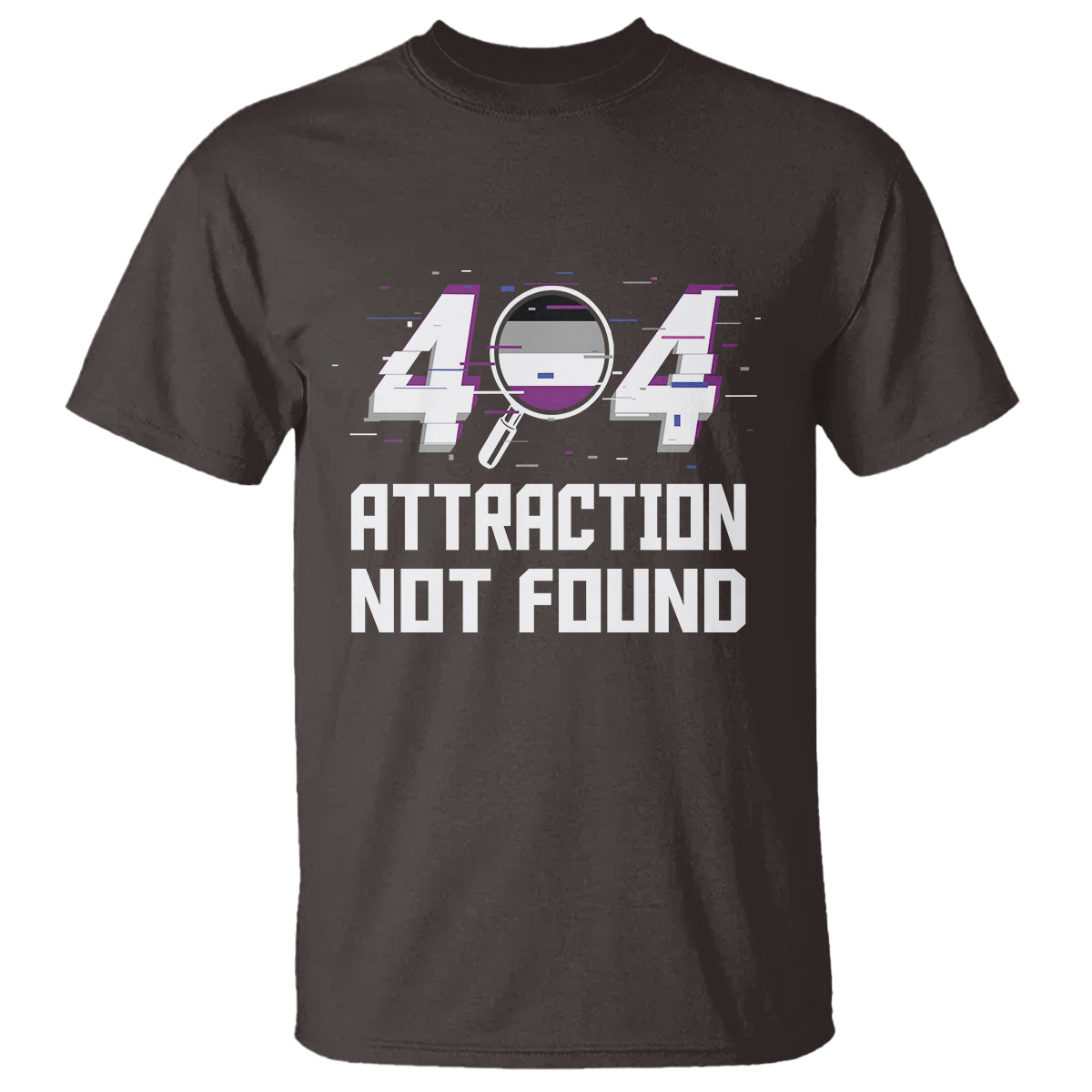 Asexual T Shirt Error 404 Attraction Not Found ACE Asexuality LGBTQ - Wonder Print Shop