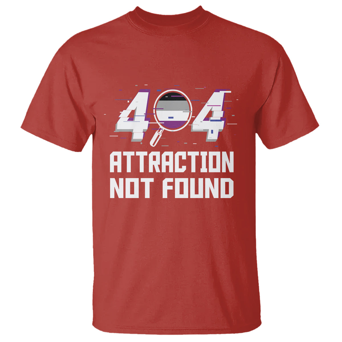 Asexual T Shirt Error 404 Attraction Not Found ACE Asexuality LGBTQ - Wonder Print Shop