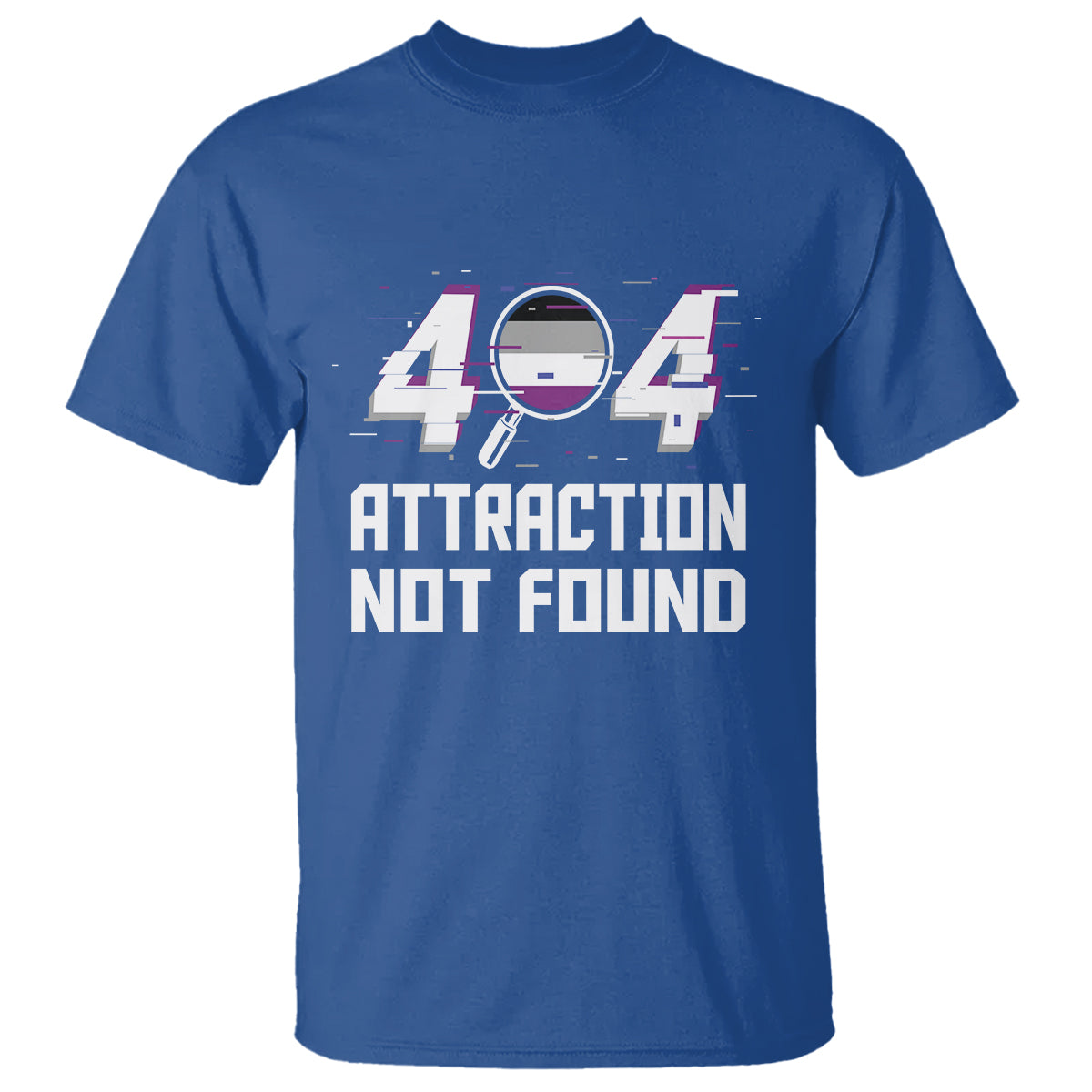 Asexual T Shirt Error 404 Attraction Not Found ACE Asexuality LGBTQ - Wonder Print Shop