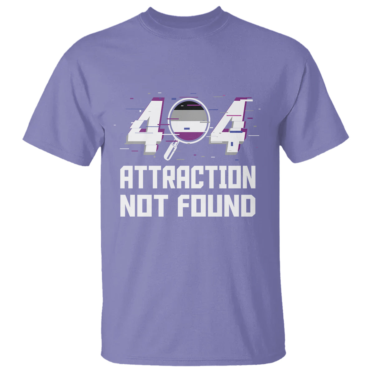 Asexual T Shirt Error 404 Attraction Not Found ACE Asexuality LGBTQ - Wonder Print Shop