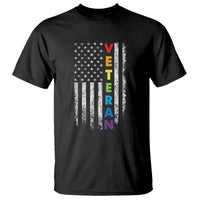 LGBT Veteran T Shirt American Flag Rainbow Military Army - Wonder Print Shop