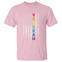 LGBT Veteran T Shirt American Flag Rainbow Military Army - Wonder Print Shop