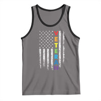 LGBT Veteran Tank Top American Flag Rainbow Military Army