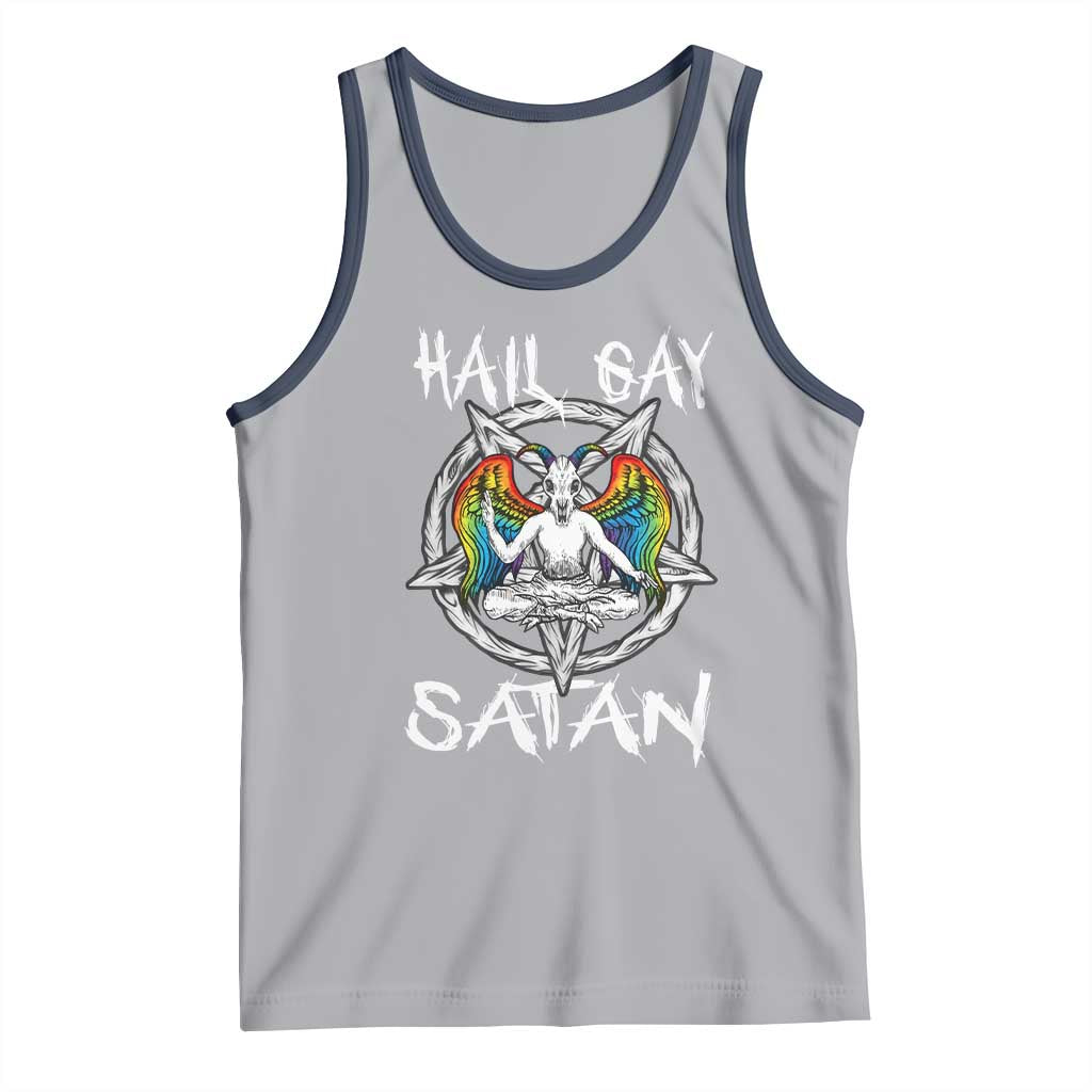 Hail Gay Satan Tank Top Goth Baphomet Devil LGBT Pride