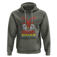 Hail Gay Satan Hoodie Skull Goth Baphomet Devil LGBT Pride - Wonder Print Shop