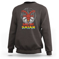 Hail Gay Satan Sweatshirt Skull Goth Baphomet Devil LGBT Pride - Wonder Print Shop