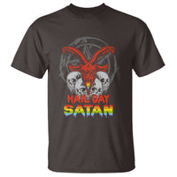 Hail Gay Satan T Shirt Skull Goth Baphomet Devil LGBT Pride - Wonder Print Shop