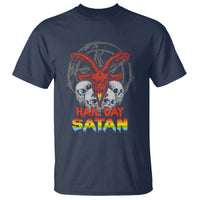 Hail Gay Satan T Shirt Skull Goth Baphomet Devil LGBT Pride - Wonder Print Shop