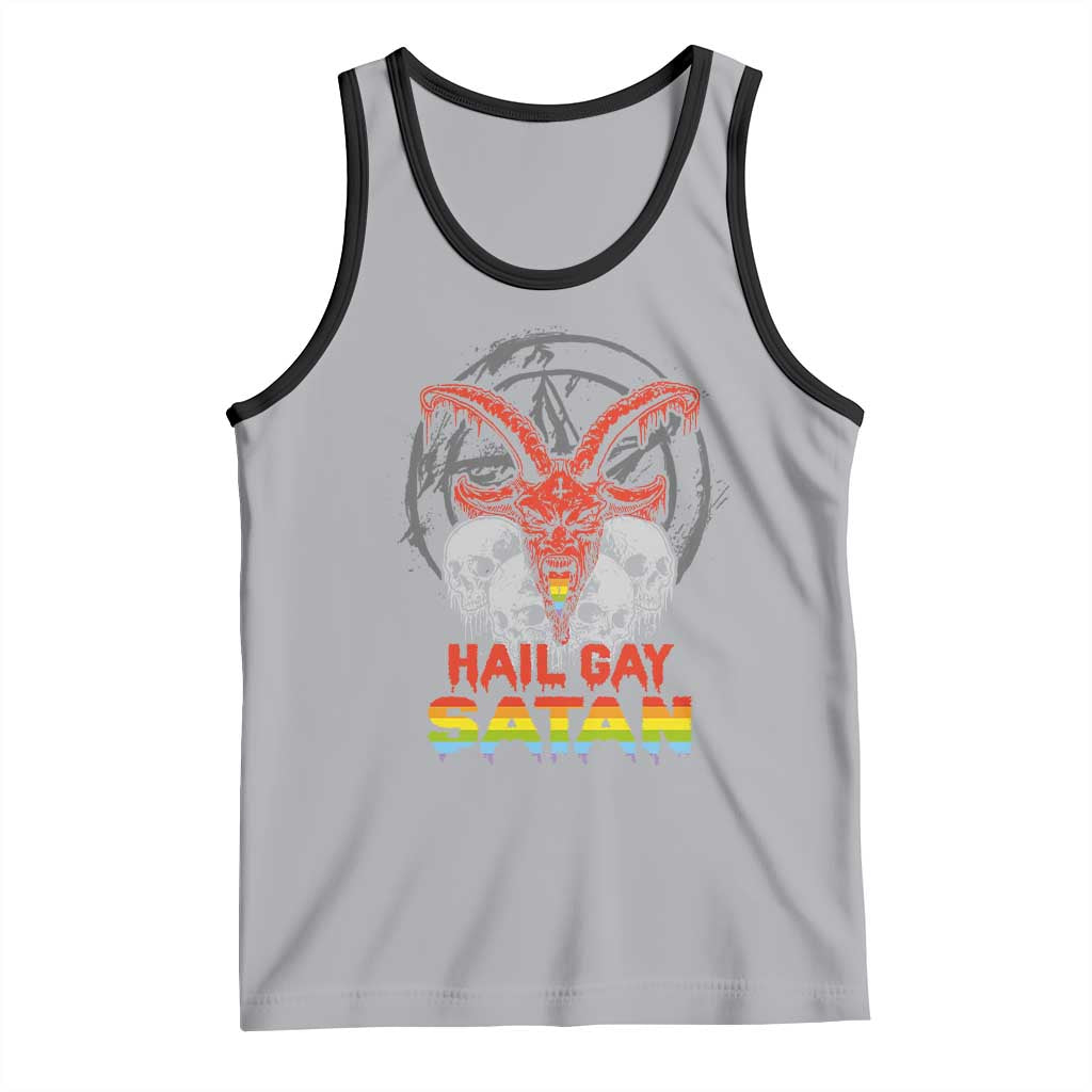 Hail Gay Satan Tank Top Skull Goth Baphomet Devil LGBT Pride