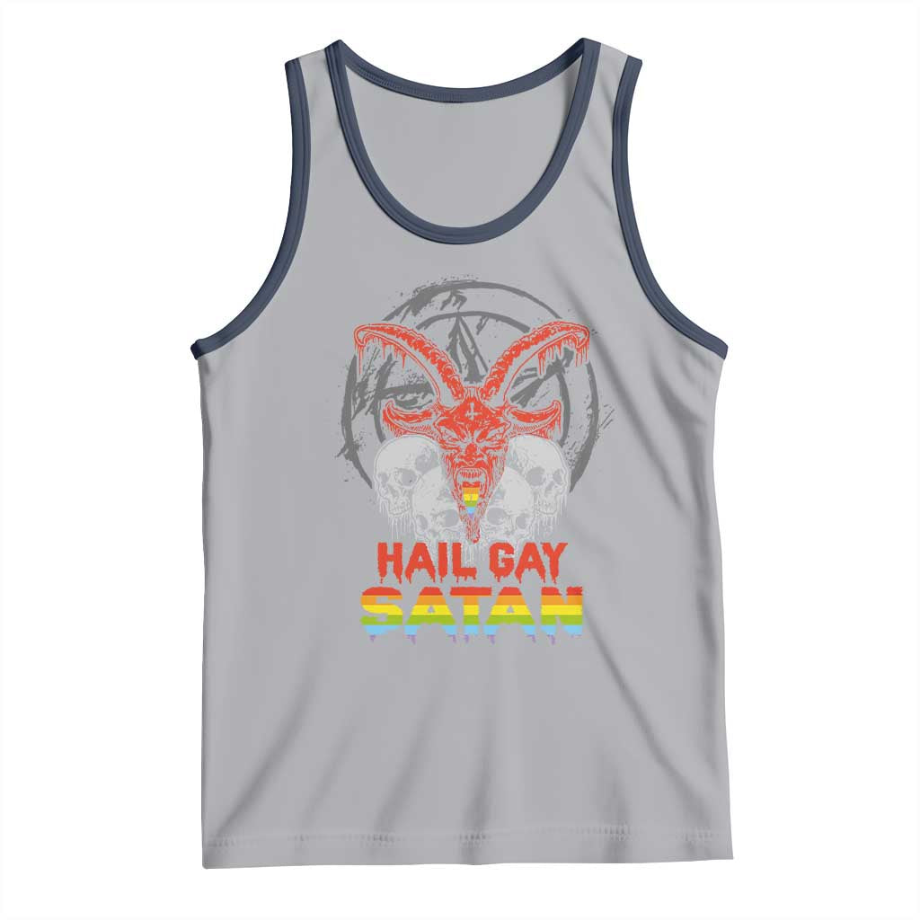 Hail Gay Satan Tank Top Skull Goth Baphomet Devil LGBT Pride