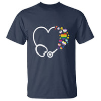 LGBT Nurse T Shirt Rainbow Flag Stethoscope Nurse RN Gay Pride - Wonder Print Shop