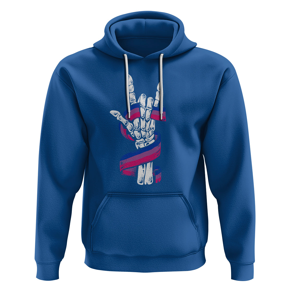 Pansexual Pride Hoodie Skeleton Rock Hand LGBTQ Pans Flag - Wonder Print Shop