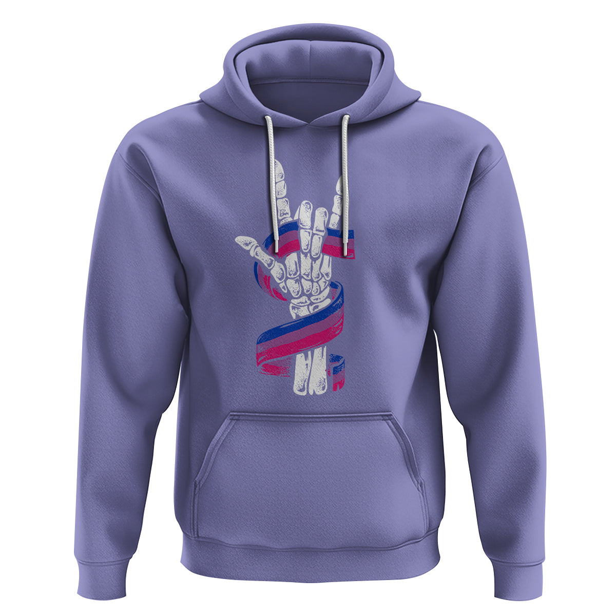 Pansexual Pride Hoodie Skeleton Rock Hand LGBTQ Pans Flag - Wonder Print Shop