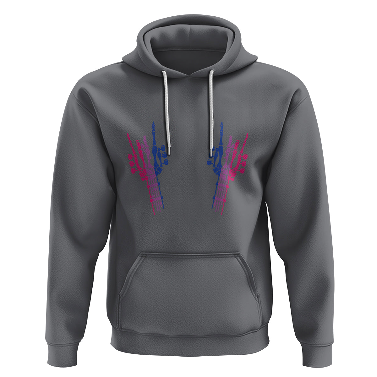 Pansexual Pride Hoodie Skeleton Rock Hand LGBTQ Pans Flag - Wonder Print Shop