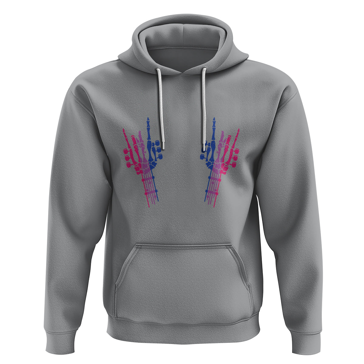 Pansexual Pride Hoodie Skeleton Rock Hand LGBTQ Pans Flag - Wonder Print Shop
