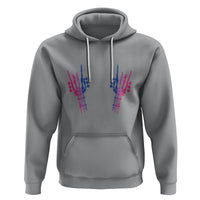 Pansexual Pride Hoodie Skeleton Rock Hand LGBTQ Pans Flag - Wonder Print Shop