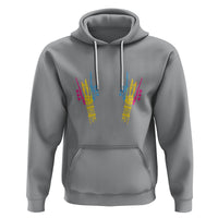 Bisexual Pride Hoodie Skeleton Rock Hand LGBTQ Bi Flag - Wonder Print Shop