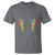 Bisexual Pride T Shirt Skeleton Rock Hand LGBTQ Bi Flag - Wonder Print Shop