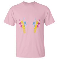 Bisexual Pride T Shirt Skeleton Rock Hand LGBTQ Bi Flag - Wonder Print Shop
