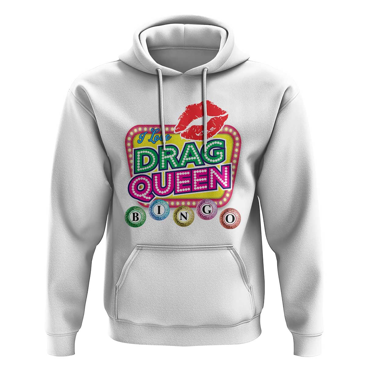 Drag Queen Hoodie I Love Drag Queen Bingo Fan LGBTQ