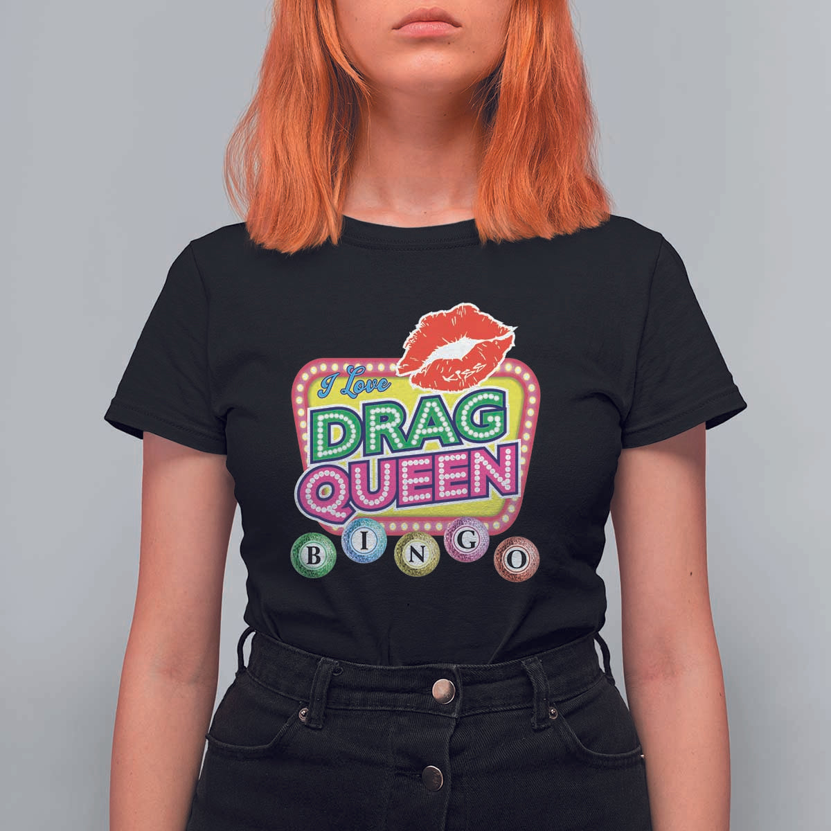 Drag Queen T Shirt For Women I Love Drag Queen Bingo Fan LGBTQ