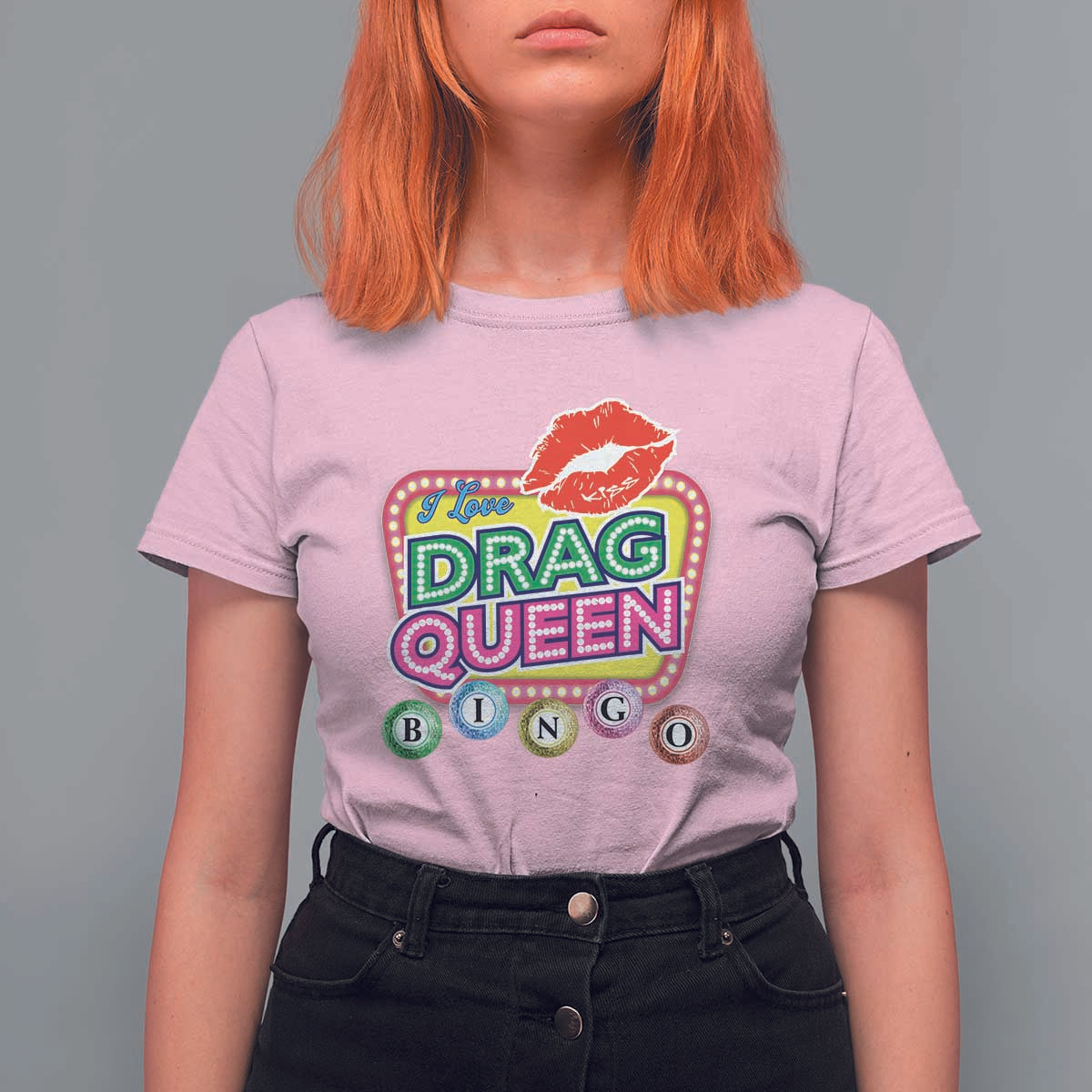 Drag Queen T Shirt For Women I Love Drag Queen Bingo Fan LGBTQ