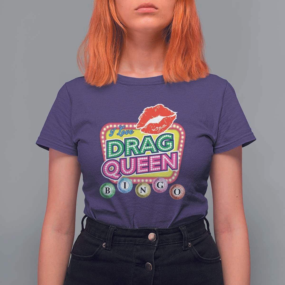 Drag Queen T Shirt For Women I Love Drag Queen Bingo Fan LGBTQ