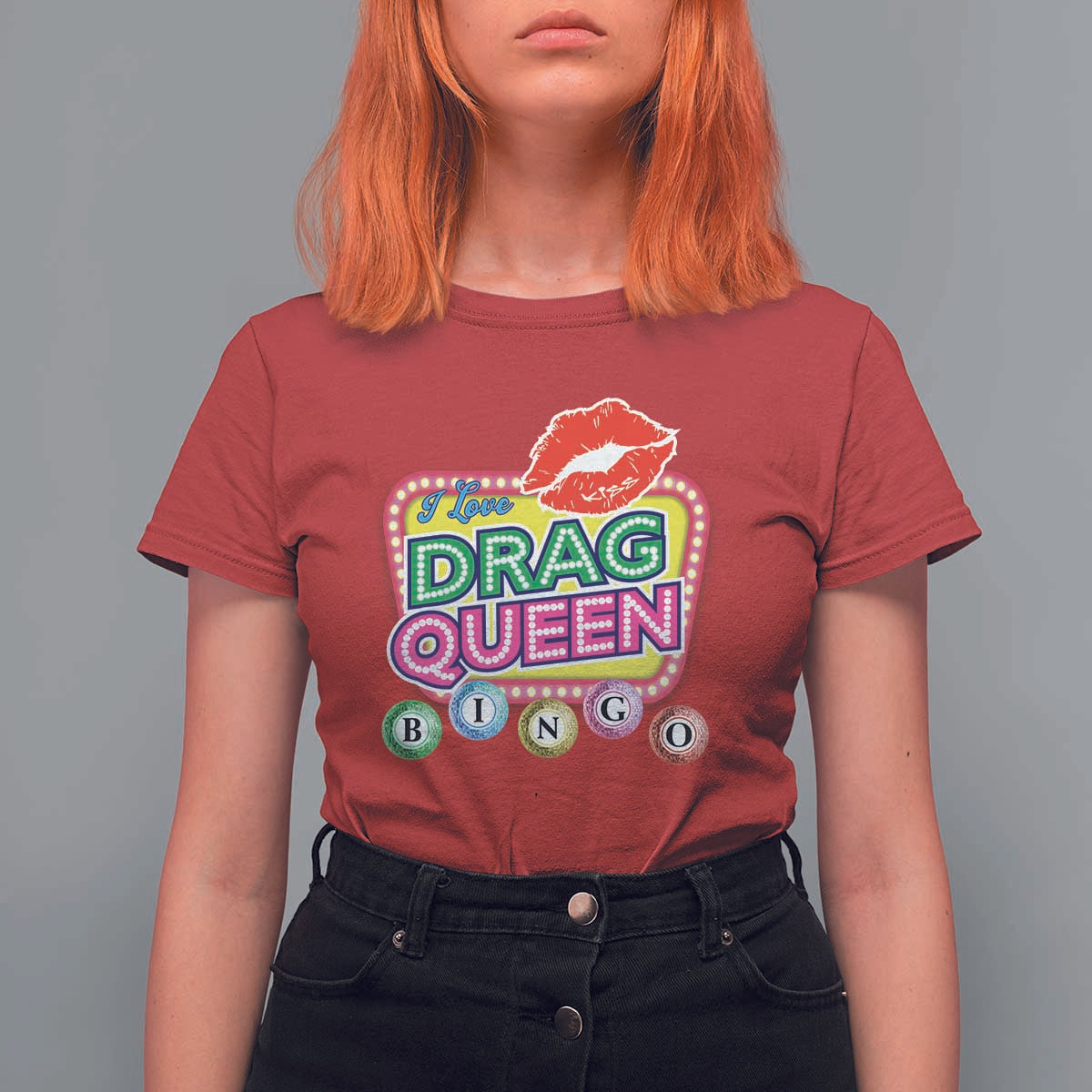 Drag Queen T Shirt For Women I Love Drag Queen Bingo Fan LGBTQ