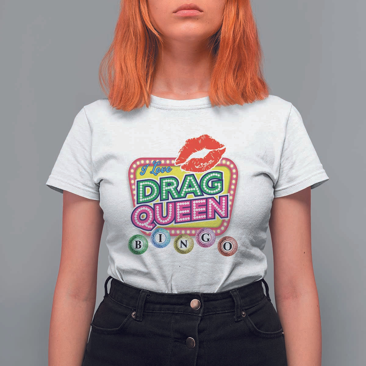 Drag Queen T Shirt For Women I Love Drag Queen Bingo Fan LGBTQ