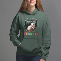 Just A Girl Who Loves Ferrets Cute Hoodie - Wonder Print Shop